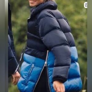 Tory Sport Navy and Blue Puffer Jacket